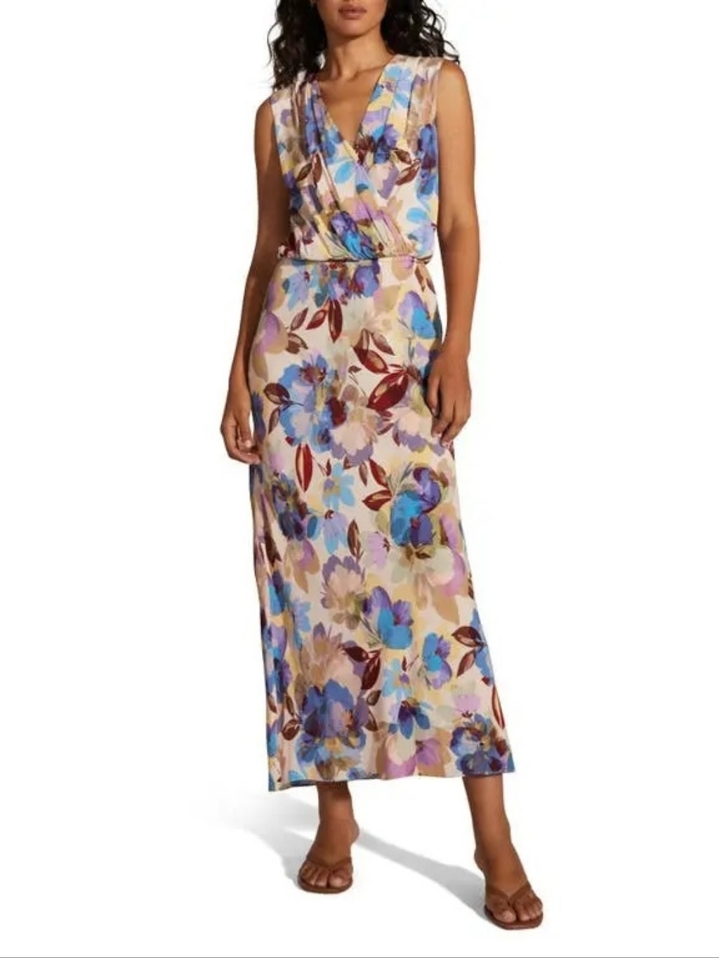 Favorite Daughter The Nita Floral Sleeveless Maxi Dress Winter Bloom Small S Nwt